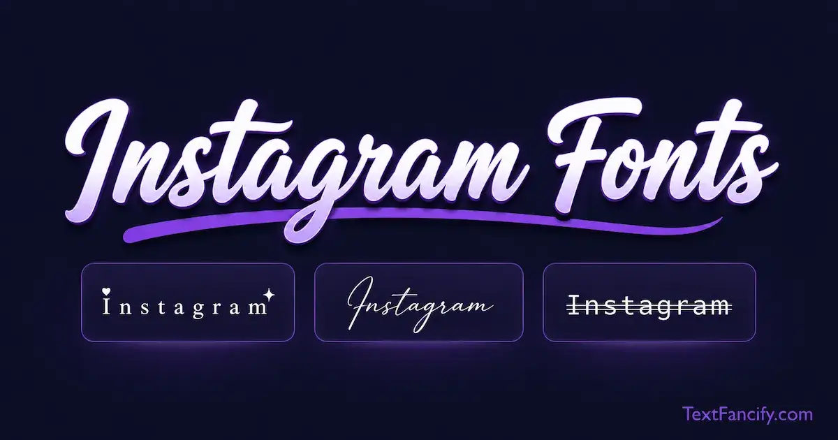 Instagram Fonts Generator — TextFancify instagram fonts — free Unicode font generator for Instagram by TextFancify