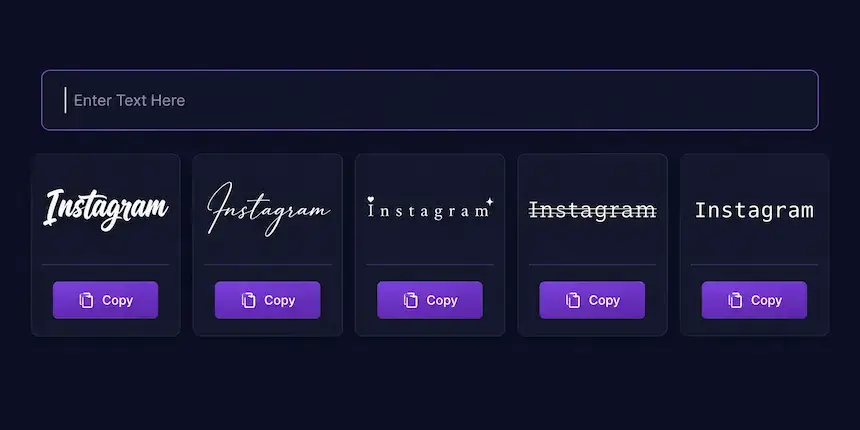 Free Instagram Fonts Generator — TextFancify instagram fonts tool — copy and paste Unicode font styles for Instagram free